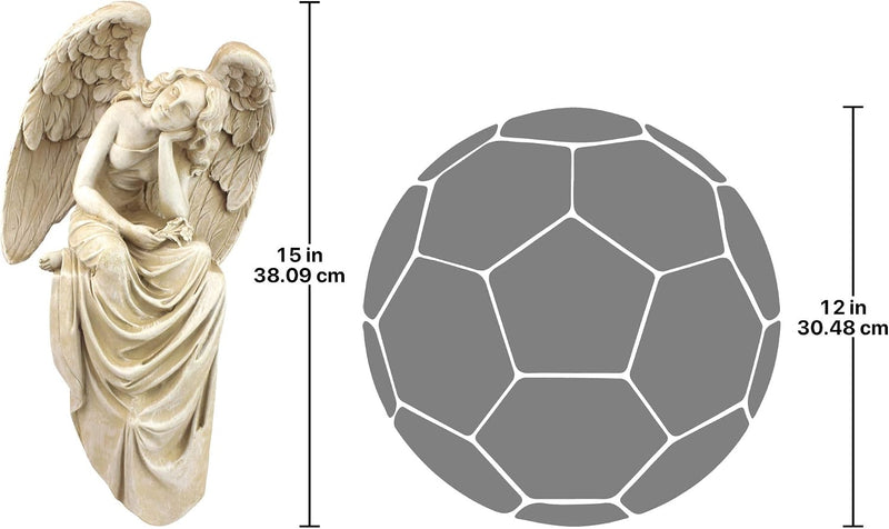 Resting Grace Angel Sitting Garden Statue Medium 21.5CM