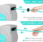 Retractable Garden Hose Reel 1 2" 35m+2m Water