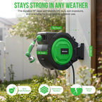 Retractable Garden Hose Reel 1 2'' X 30m+2m