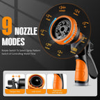 Retractable Garden Hose Reel 1 2'' X 30m+2m