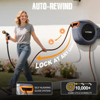 Retractable Garden Hose Reel 1 2'' X 30m+2m