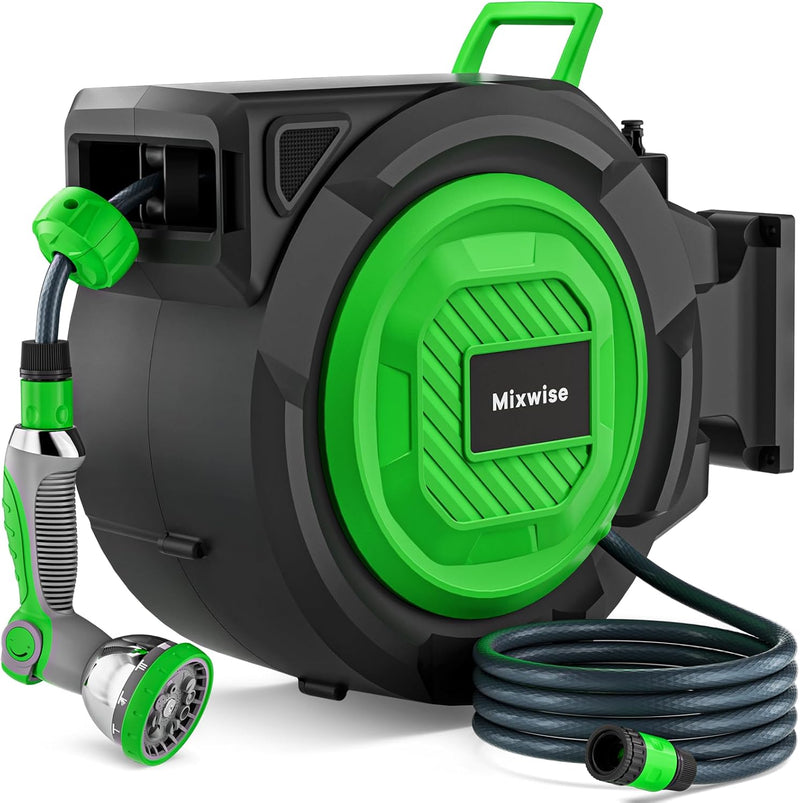 Retractable Garden Hose Reel 1 2'' X 30m+2m
