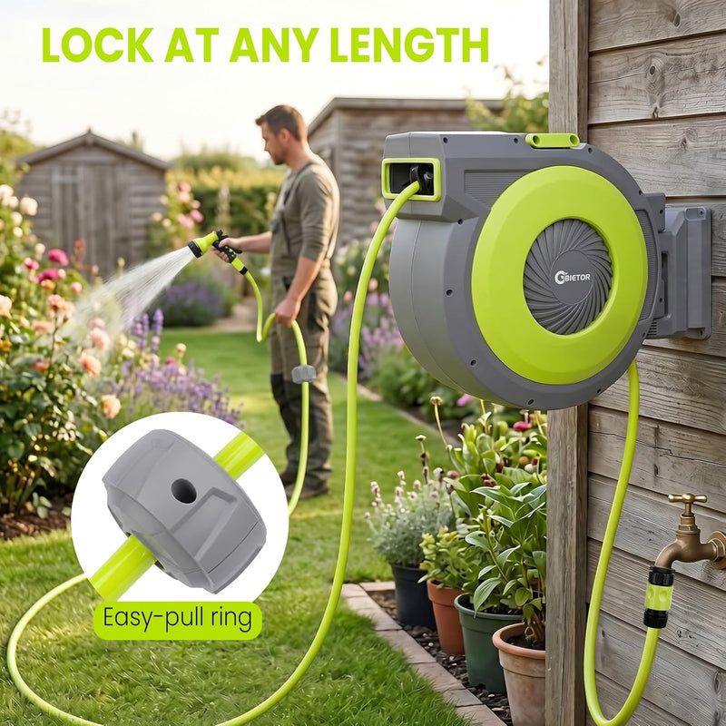 1 2" X 30m Retractable Garden Hose Reel