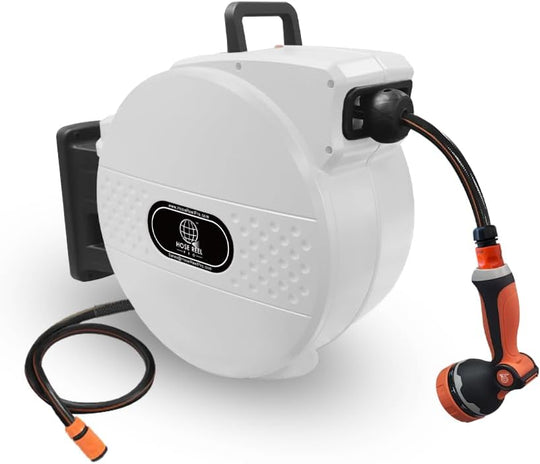 Retractable Garden Hose Reel 30m Wall-Mounted with Automatic