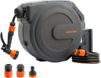 Retractable Hose Reel Wall Mounted 30+2m Garden Pivoting