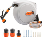 Retractable Hose Reel Wall Mounted 30+2m Garden Pivoting