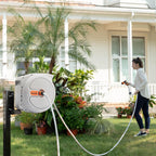 Retractable Hose Reel Wall Mounted 30+2m Garden Pivoting