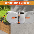 Retractable Hose Reel Wall Mounted 30+2m Garden Pivoting