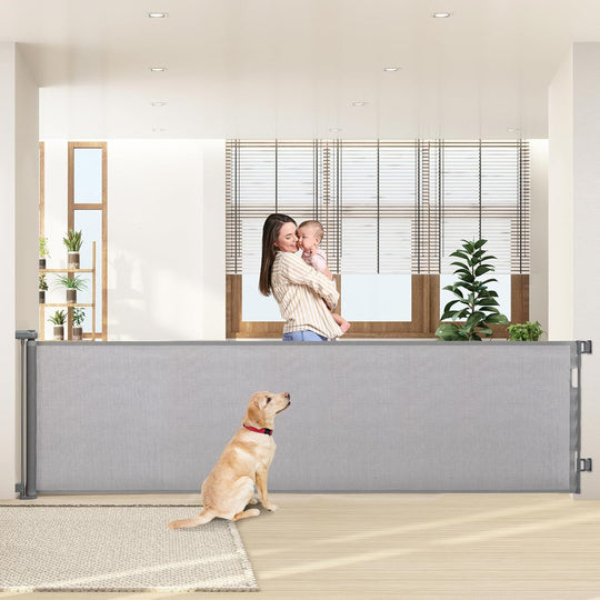 Retractable Stair Gate 180CM Extra Wide One Hand