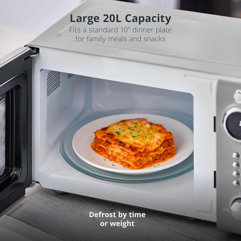 Retro 20L Digital Microwave 5 Power Levels 12