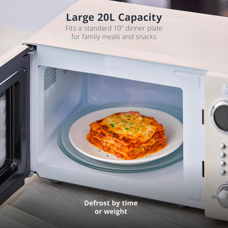 Retro 20L Digital Microwave 5 Power Levels 12