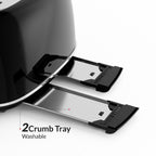 Retro 4 Slice Toaster Wide Slot Defrost Glossy