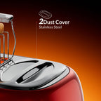 Retro 4 Slice Toaster Wide Slot Defrost Glossy