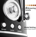 Retro 4 Slice Toaster Wide Slot Defrost Glossy