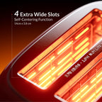 Retro 4 Slice Toaster Wide Slot Defrost Glossy