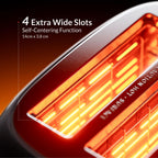 Retro 4 Slice Toaster Wide Slot Defrost Glossy
