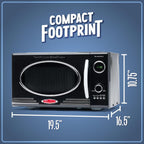 Retro Countertop Microwave Oven Large 800-Watt 25.4L 12