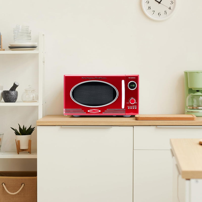 Retro Countertop Microwave Oven Large 800-Watt 25.4L 12
