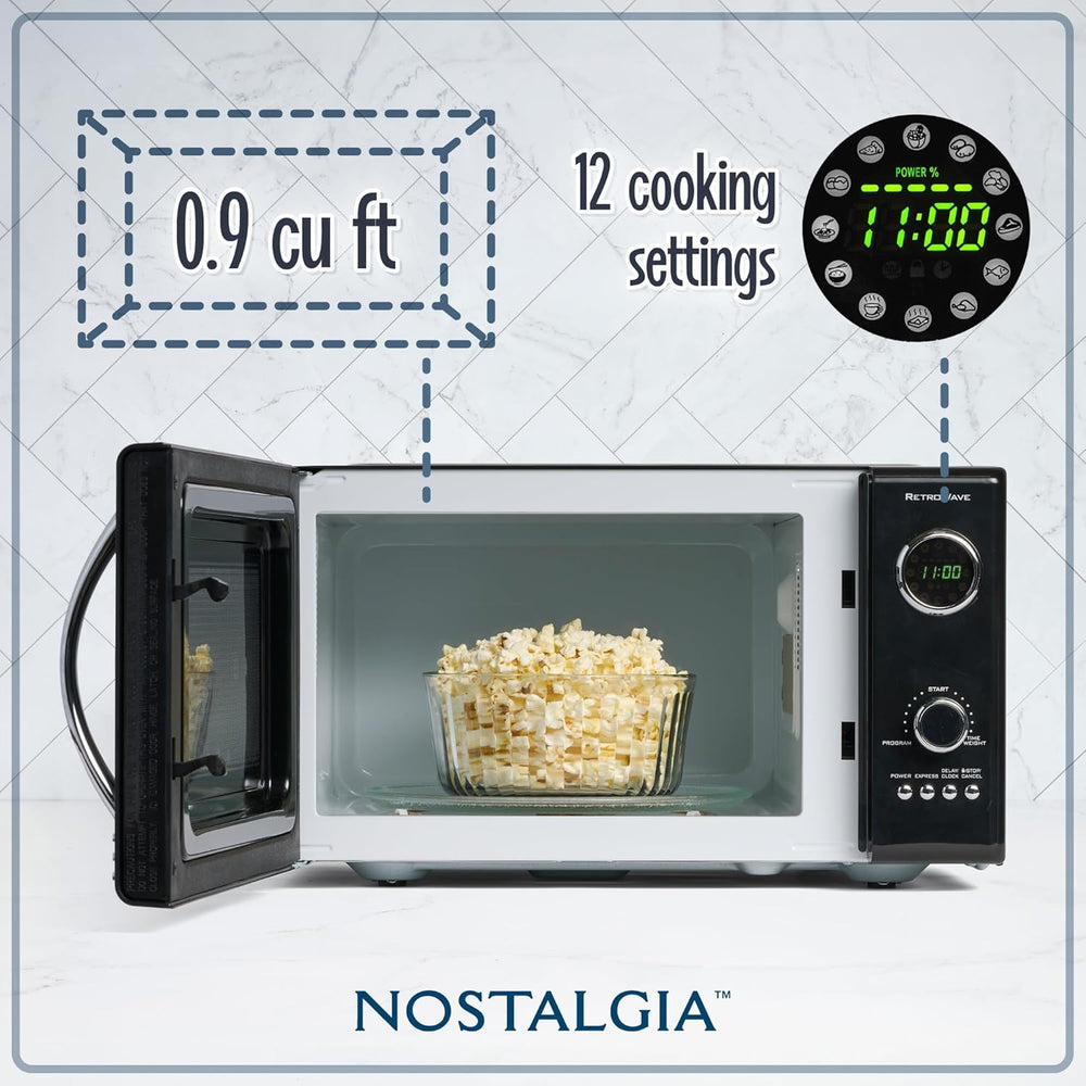 Retro Countertop Microwave Oven Large 800-Watt 25.4L