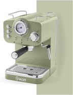 Retro Espresso Coffee Machine with Milk Frother Steam