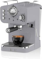 Retro Espresso Coffee Machine with Milk Frother Steam