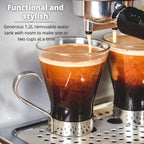 Retro Espresso Coffee Machine with Milk Frother Steam