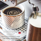 Retro Espresso Coffee Machine with Milk Frother Steam