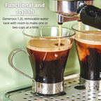 Retro Espresso Coffee Machine with Milk Frother Steam
