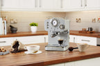 Retro Espresso Coffee Machine with Milk Frother Steam