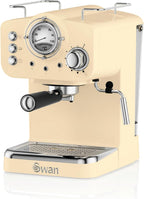 Retro Espresso Coffee Machine with Milk Frother Steam