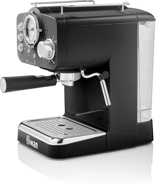 Retro Espresso Coffee Machine with Milk Frother Steam