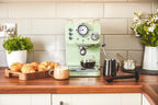 Retro Espresso Coffee Machine with Milk Frother Steam