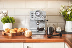 Retro Espresso Coffee Machine with Milk Frother Steam