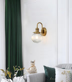 Retro Glass Ribbed Sconce Wall Light Industrial Globe
