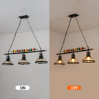 Retro Industrial Pendant American Wrought Iron Snooker Bar