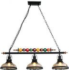 Retro Industrial Pendant American Wrought Iron Snooker Bar