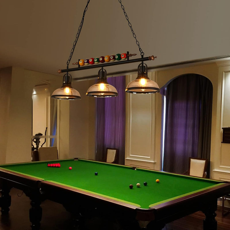 Retro Industrial Pendant American Wrought Iron Snooker Bar