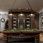 Retro Industrial Pendant American Wrought Iron Snooker Bar