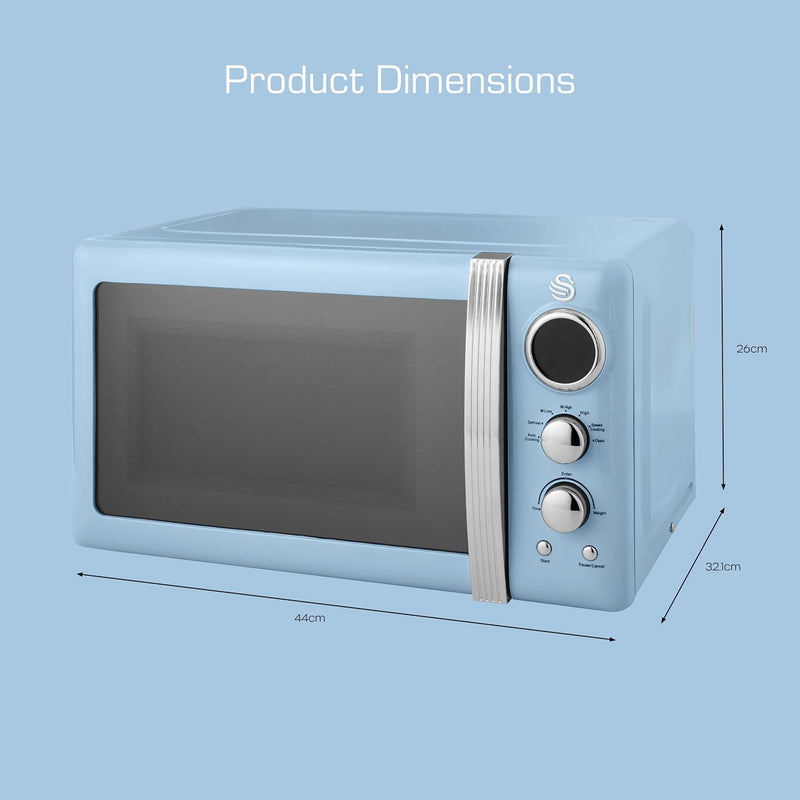 Retro LED Digital Microwave 20L 800W 6 Power