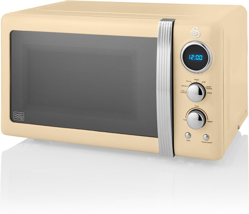 Retro LED Digital Microwave 20L 800W 6 Power
