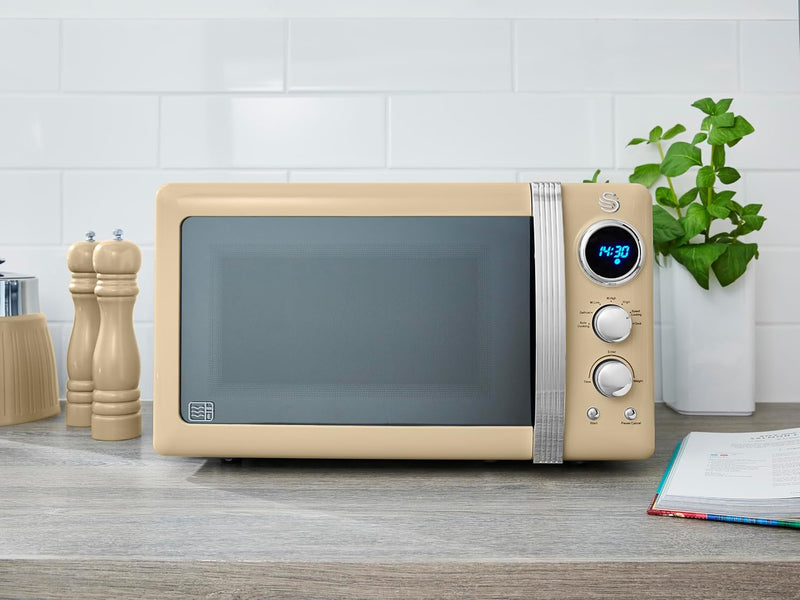 Retro LED Digital Microwave 20L 800W 6 Power