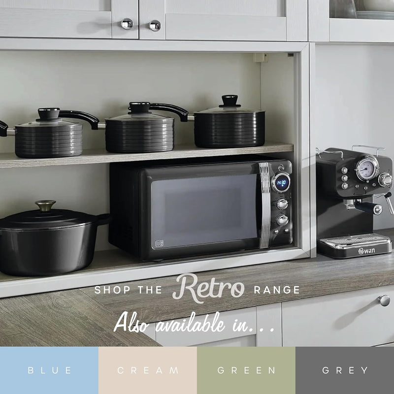 Retro LED Digital Microwave 20L 800W 6 Power