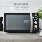 Retro LED Digital Microwave 20L 800W 6 Power