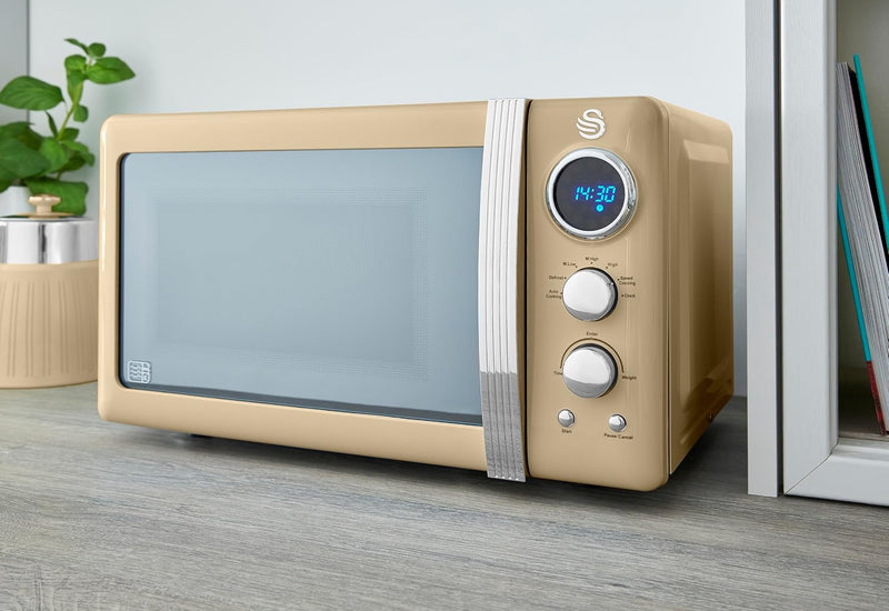 Retro LED Digital Microwave 20L 800W 6 Power