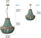 Retro Loft Vintage Rustic Round Wooden Beads Pendant