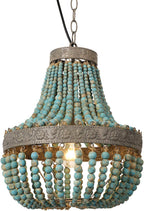 Retro Loft Vintage Rustic Round Wooden Beads Pendant