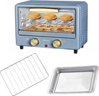 Retro Look Mini 10L Toaster Oven Tabletop Cooking