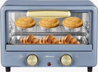 Retro Look Mini 10L Toaster Oven Tabletop Cooking