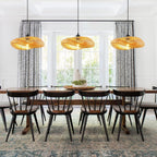 Retro Rattan Lampshade Pendant Light Handwoven Hat