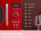 Retro Style 800W 20L Microwave Oven with 8